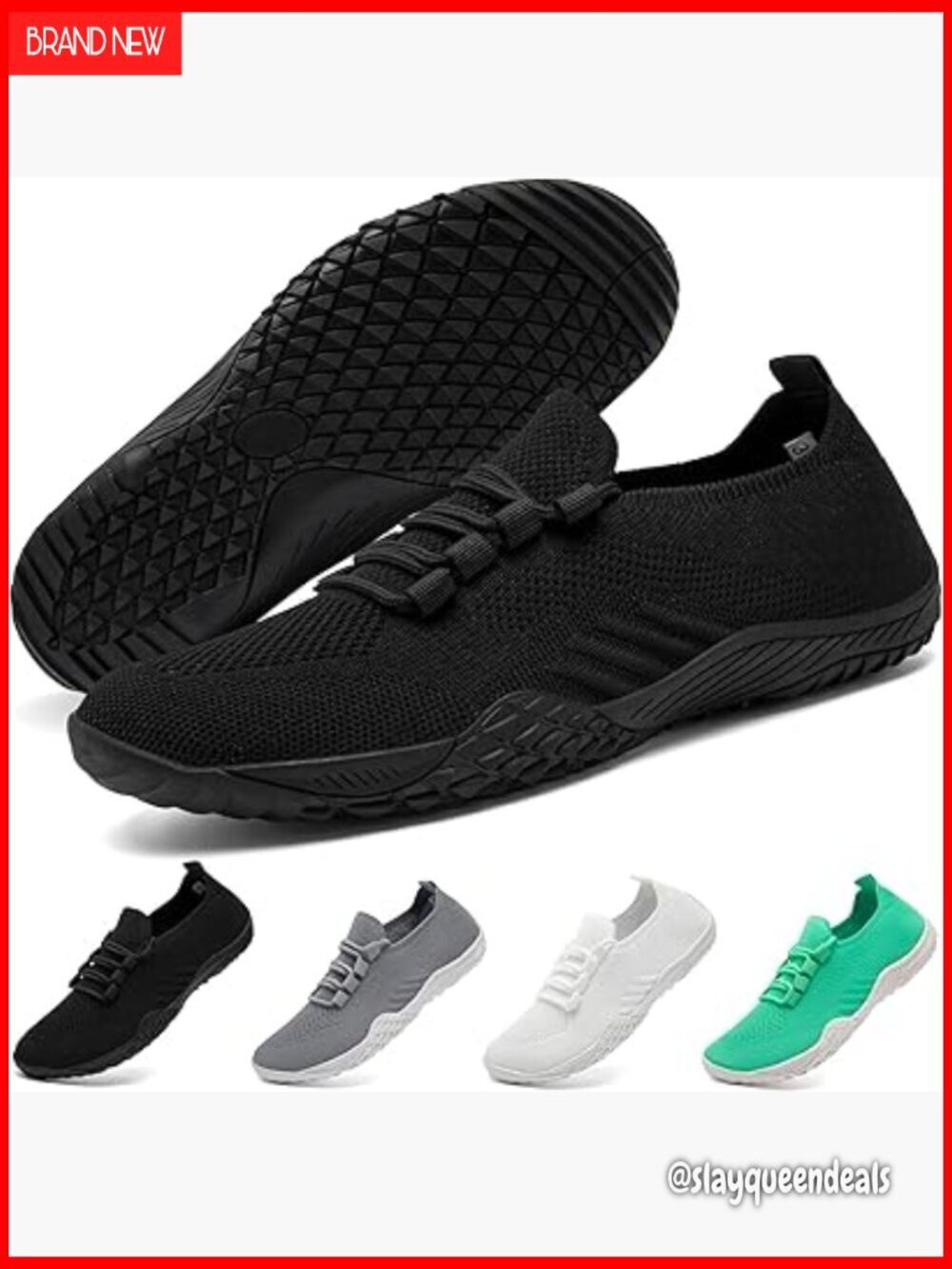 Women's Barefoot Minimalist Slip-On Sneakers Zero Drop Running Shoes